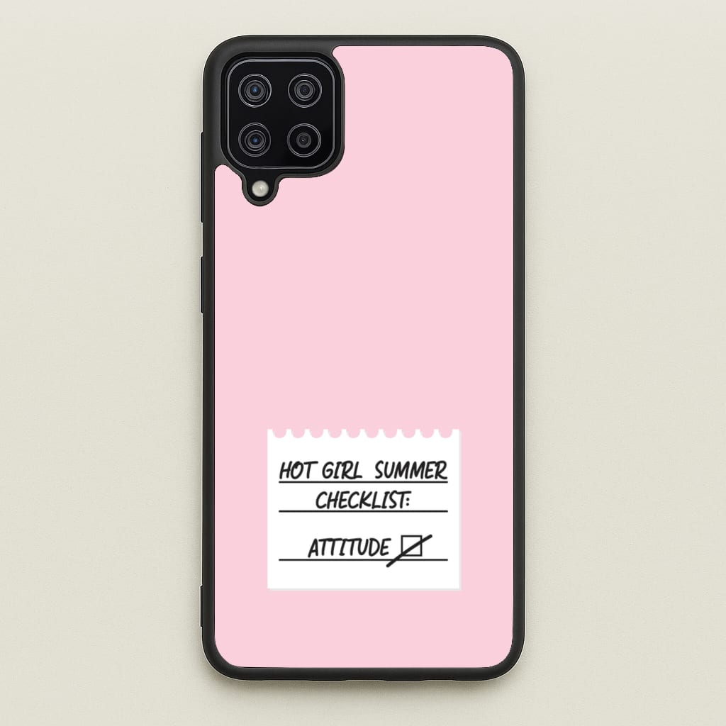 Hot Girl Summer Checklist - Summer - Summer Phone Case for Galaxy A12