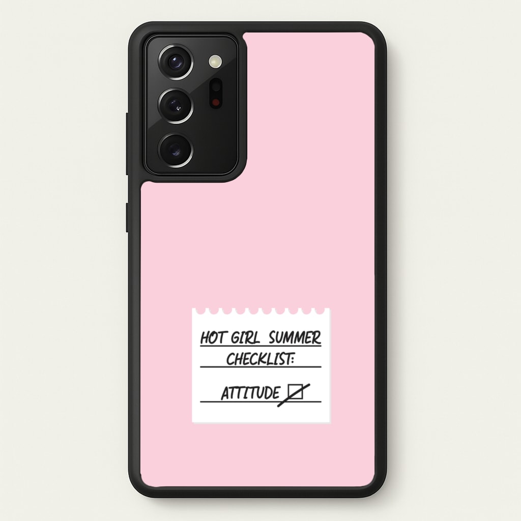 Hot Girl Summer Checklist - Summer - Summer Phone Case for Galaxy Note 20 Ultra