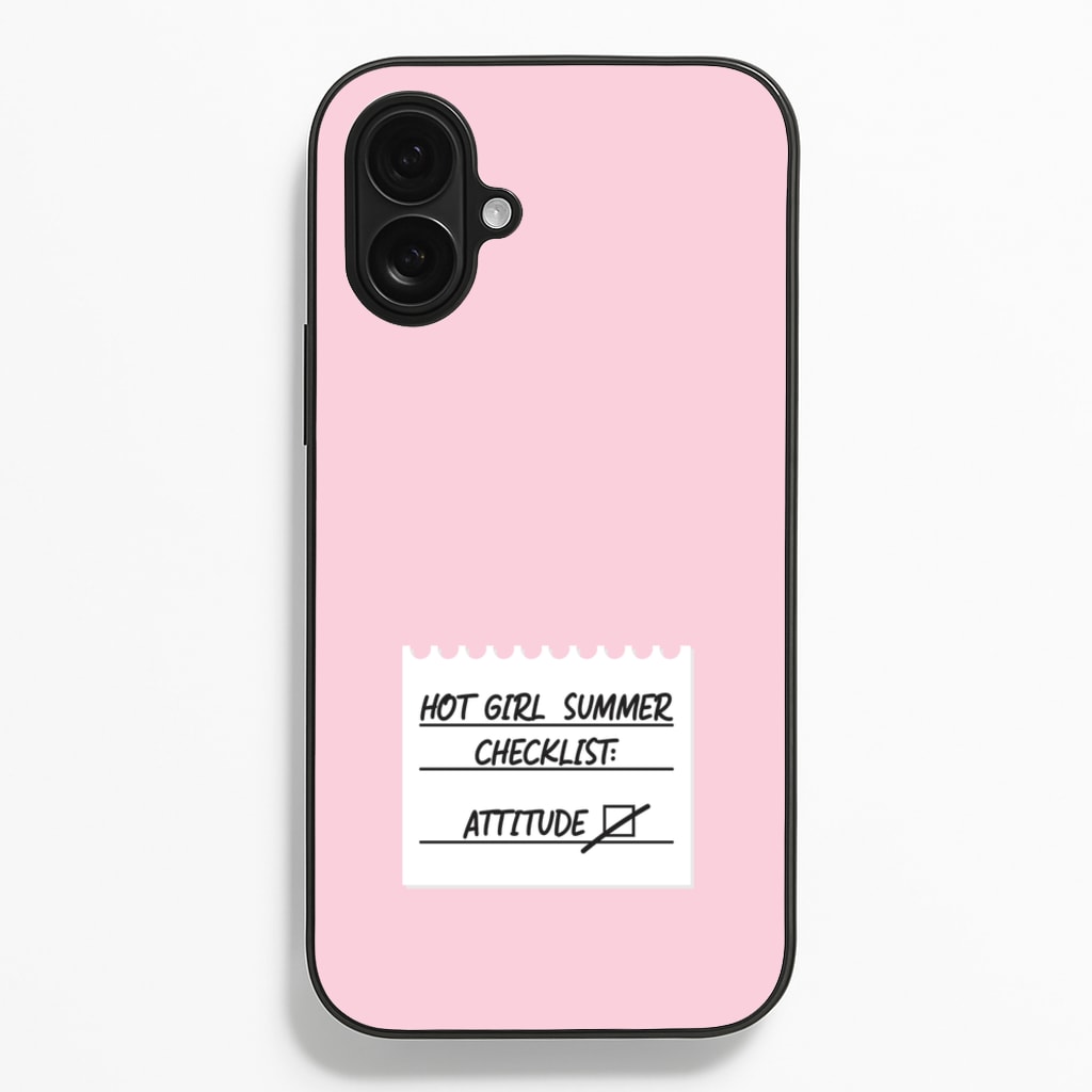 Hot Girl Summer Checklist - Summer - Summer Phone Case for iPhone 16 Plus