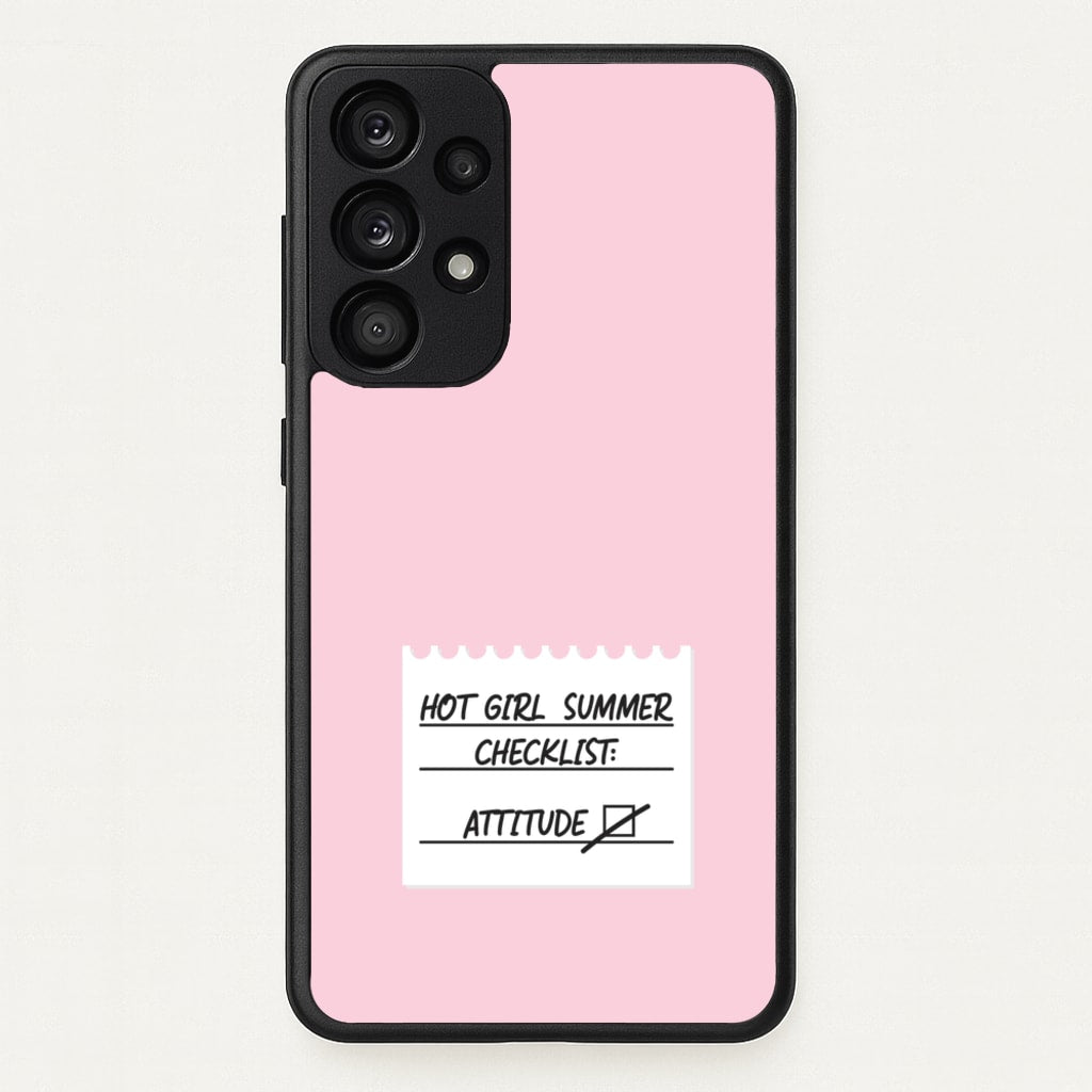 Hot Girl Summer Checklist - Summer - Summer Phone Case for Galaxy A33