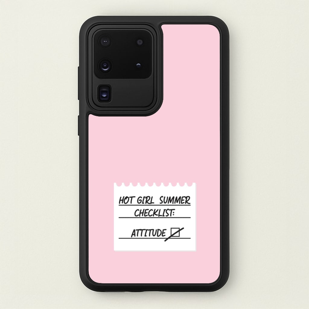 Hot Girl Summer Checklist - Summer - Summer Phone Case for Galaxy S20 Ultra