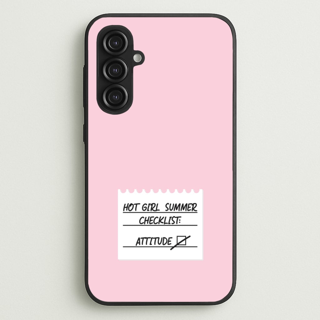 Hot Girl Summer Checklist - Summer - Summer Phone Case for Galaxy S23FE