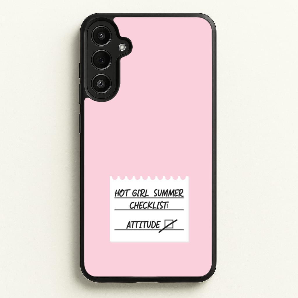 Hot Girl Summer Checklist - Summer - Summer Phone Case for Galaxy A34