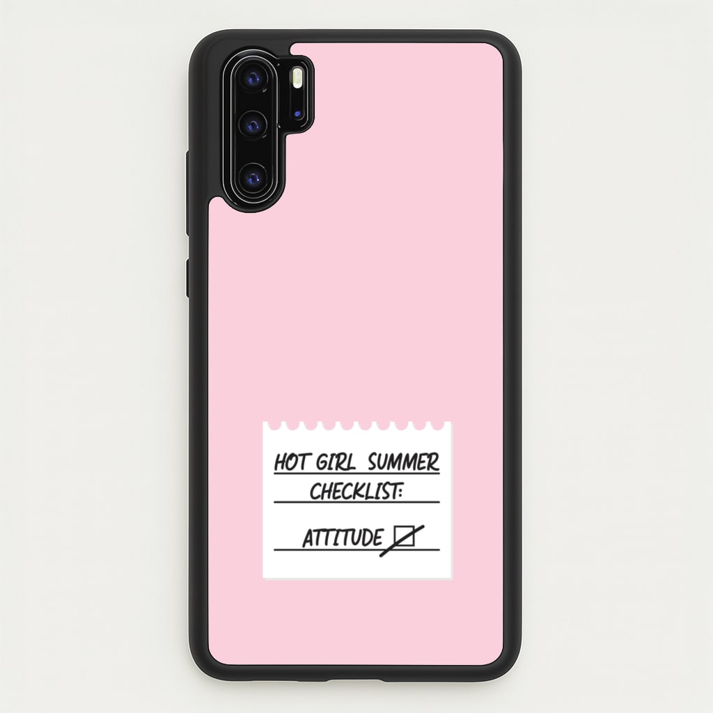 Hot Girl Summer Checklist - Summer - Summer Phone Case for Huawei P30 Pro