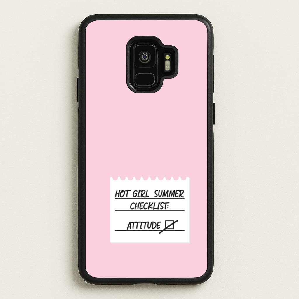 Hot Girl Summer Checklist - Summer - Summer Phone Case for Galaxy S9
