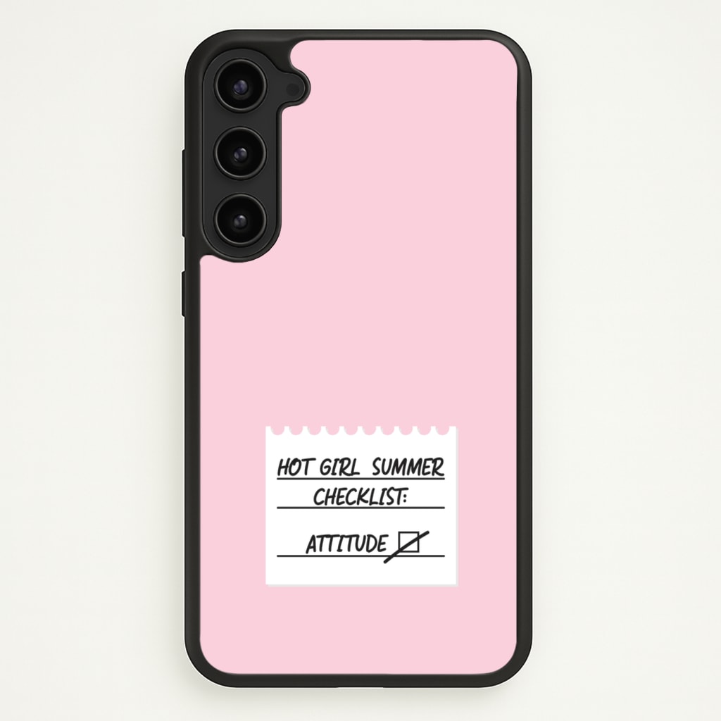 Hot Girl Summer Checklist - Summer - Summer Phone Case for Galaxy S23 Plus