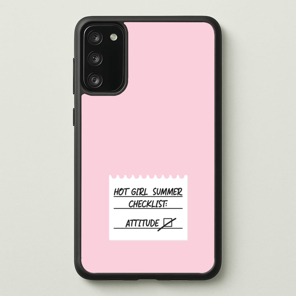 Hot Girl Summer Checklist - Summer - Summer Phone Case for Galaxy S20FE