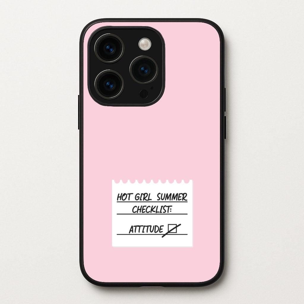 Hot Girl Summer Checklist - Summer - Summer Phone Case for iPhone 14 Pro Max