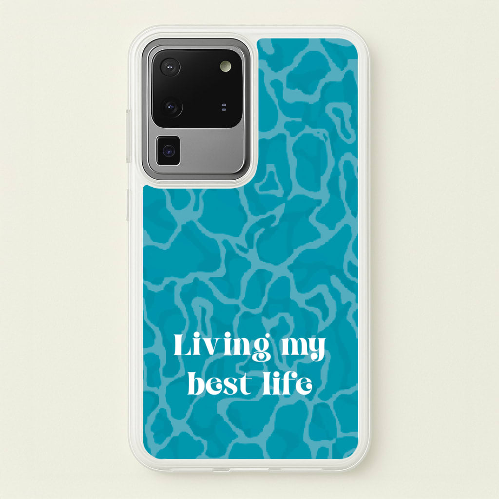Living My Best Life Water Pattern - Hot Girl Summer Phone Case for Galaxy S20 Ultra
