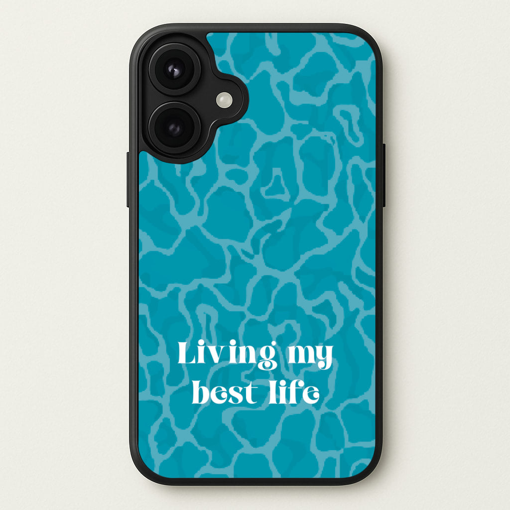 Living My Best Life Water Pattern Phone Case for iPhone 17