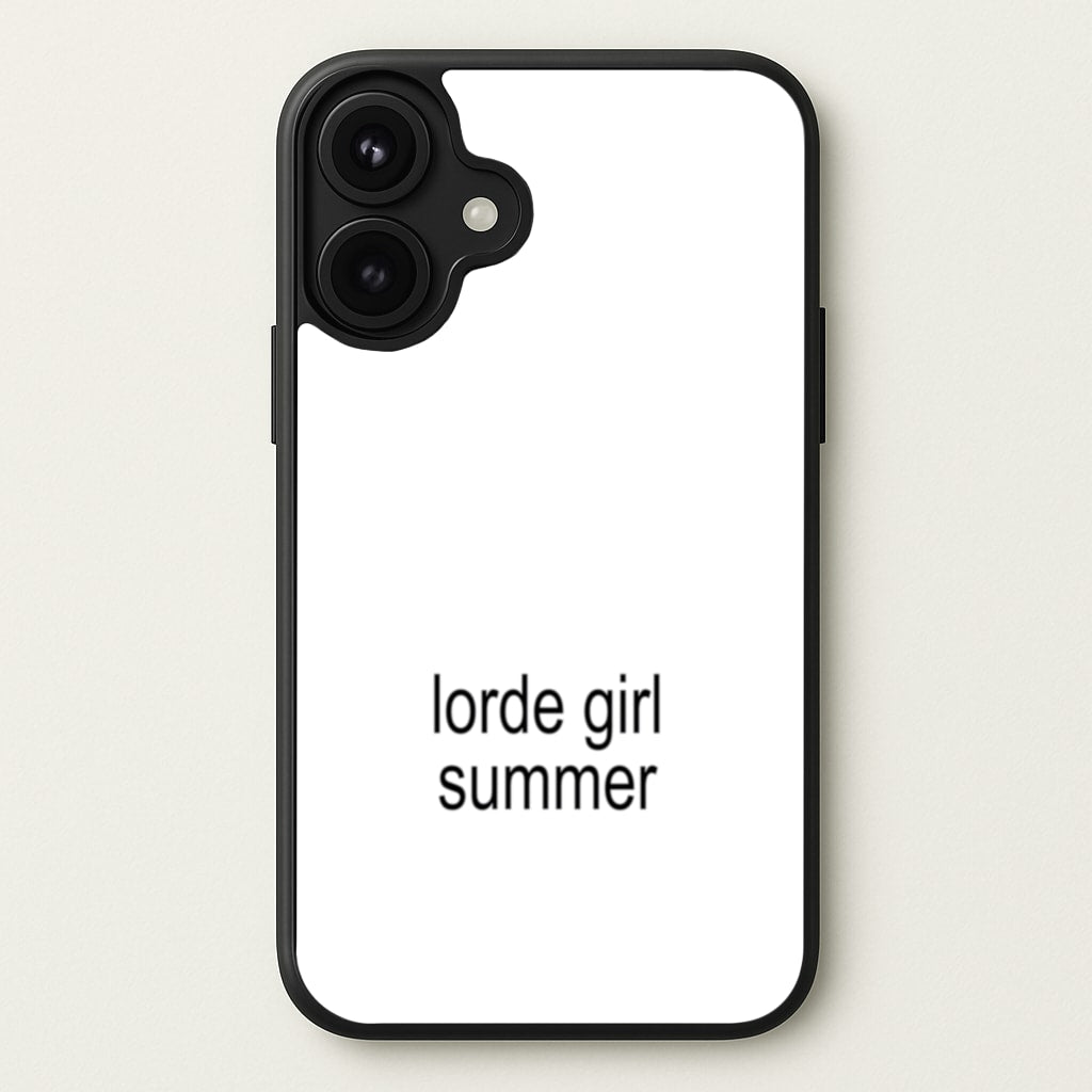 Lorde Girl Summer Phone Case for iPhone 17