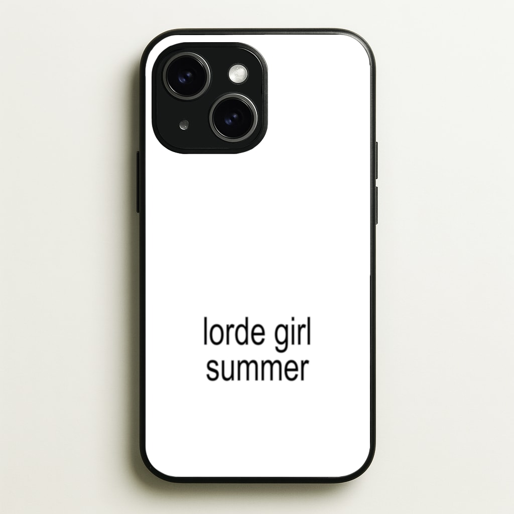 Lorde Girl Summer - Hot Girl Summer Phone Case for iPhone 14