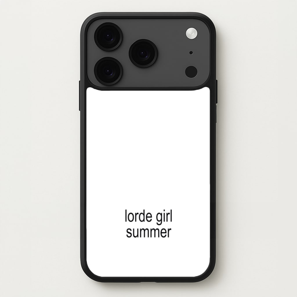 Lorde Girl Summer Phone Case for iPhone 17 Pro