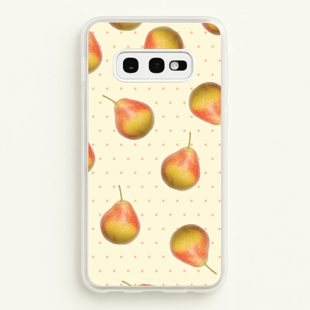 Pears And Polka Dots Pattern - Hot Girl Summer Phone Case for Galaxy S10e