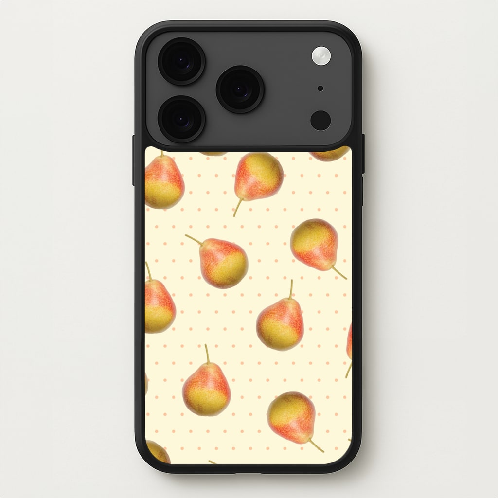 Pears And Polka Dots Pattern Phone Case for iPhone 17 Pro