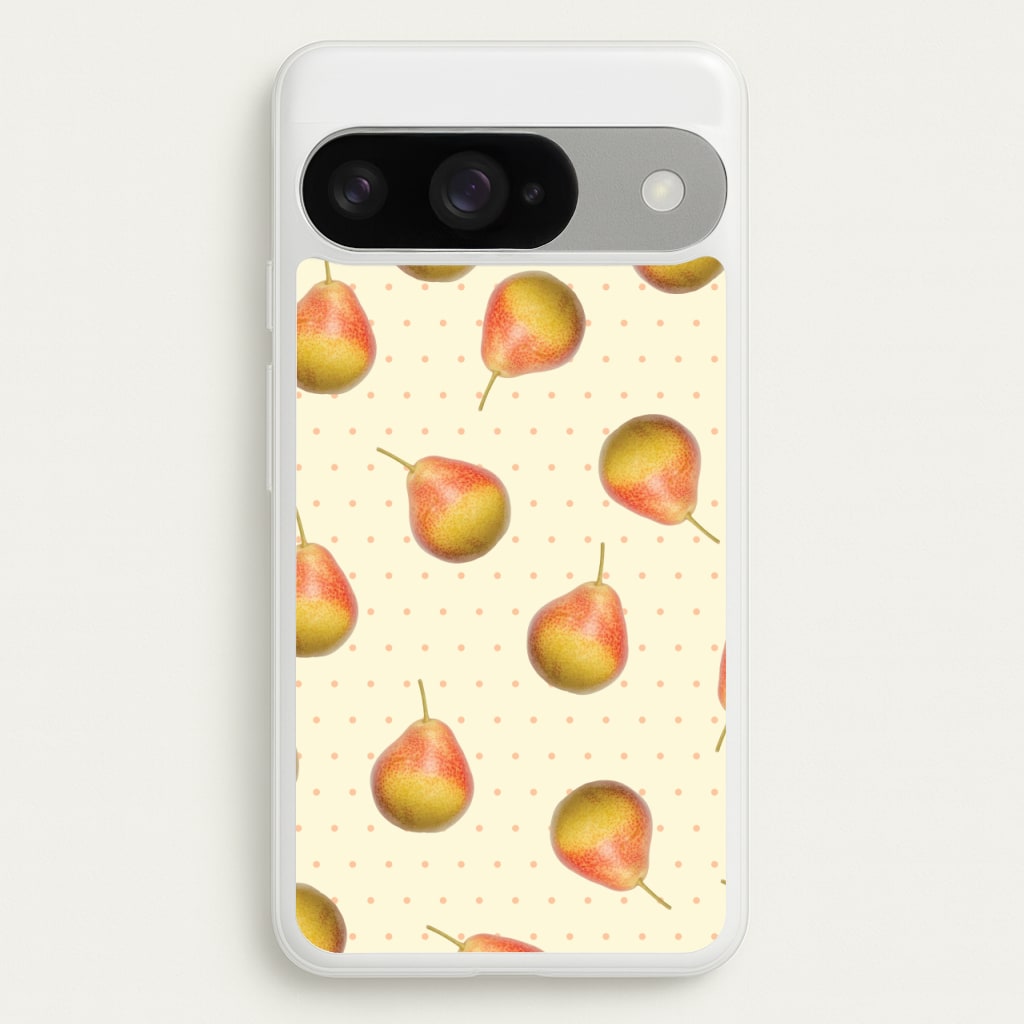 Pears And Polka Dots Pattern Phone Case for Google Pixel 10 / 10 Pro