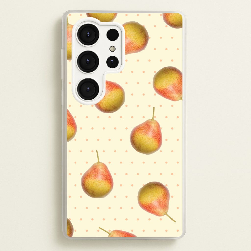 Pears And Polka Dots Pattern - Hot Girl Summer Phone Case for Galaxy S25 Ultra