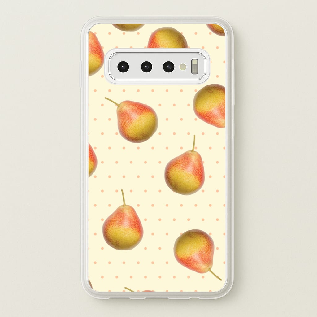 Pears And Polka Dots Pattern - Hot Girl Summer Phone Case for Galaxy S10 Plus