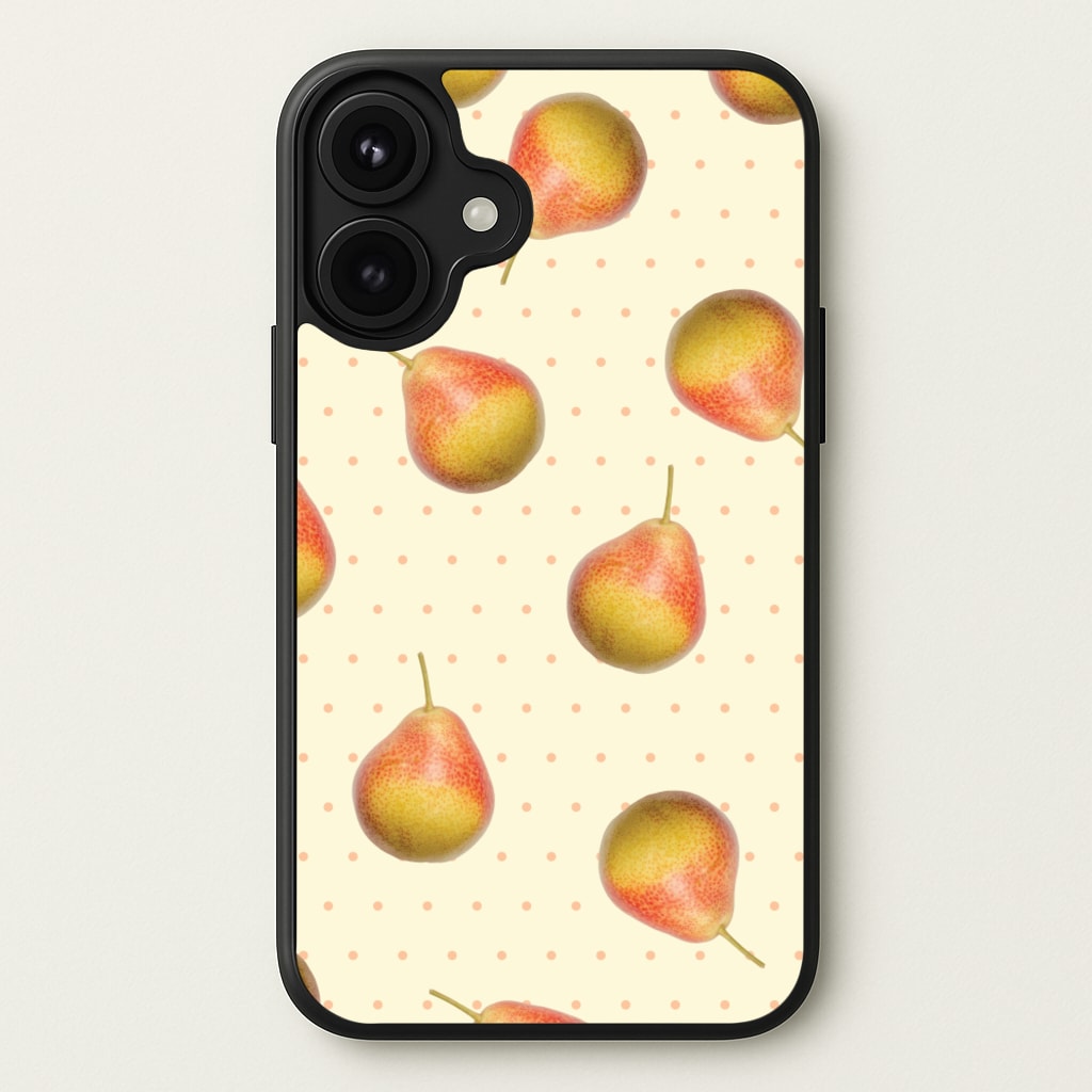Pears And Polka Dots Pattern Phone Case for iPhone 17