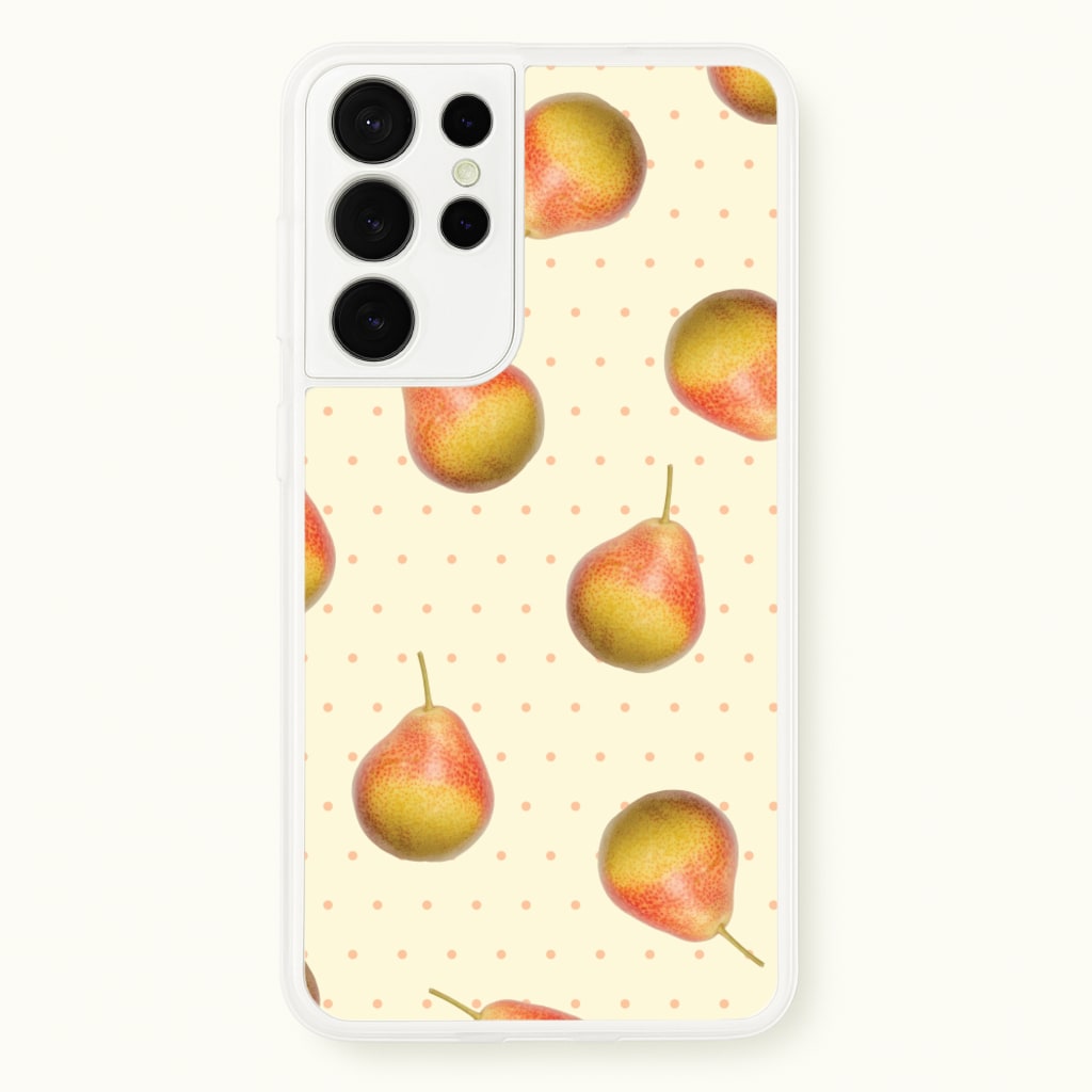 Pears And Polka Dots Pattern - Hot Girl Summer Phone Case for Galaxy S21 Ultra