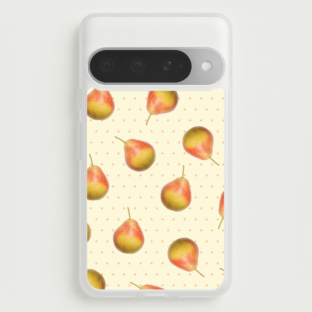 Pears And Polka Dots Pattern Phone Case for Google Pixel 10 Pro XL