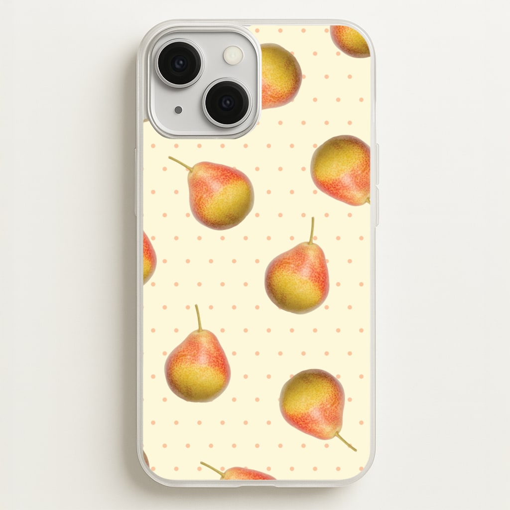 Pears And Polka Dots Pattern - Hot Girl Summer Phone Case for iPhone 13 Mini