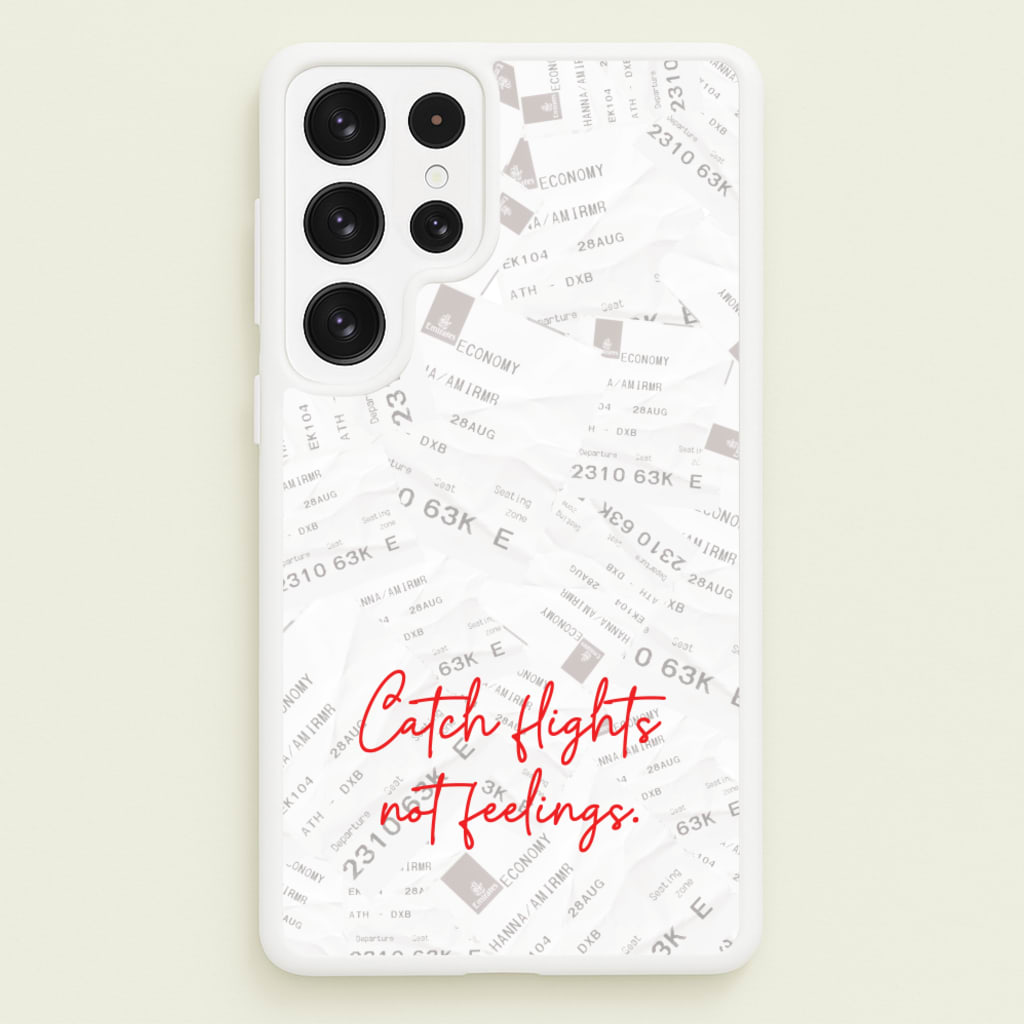 Catch Flights Not Feelings Collage - Hot Girl Summer Phone Case for Galaxy S22 Ultra