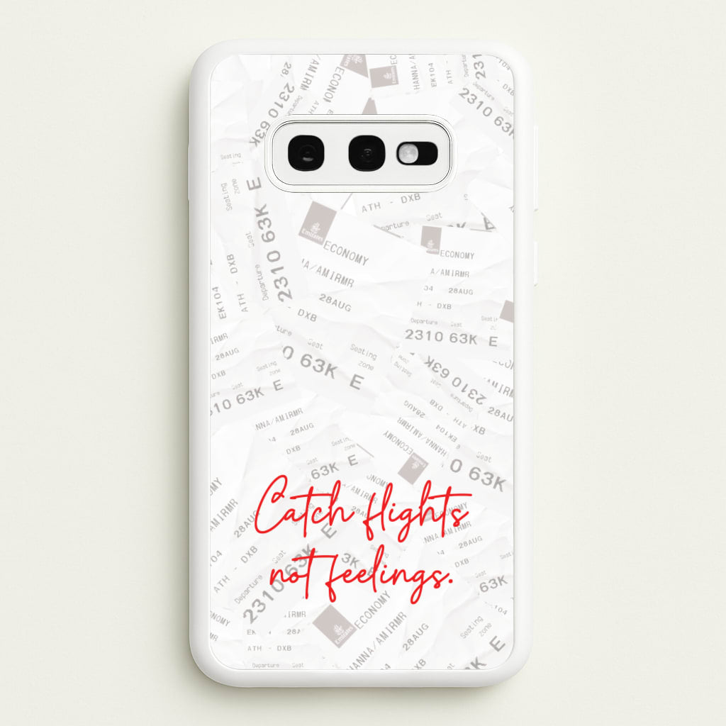 Catch Flights Not Feelings Collage - Hot Girl Summer Phone Case for Galaxy S10e