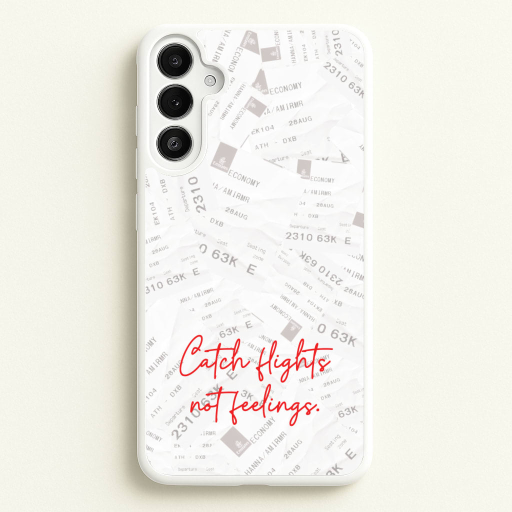 Catch Flights Not Feelings Collage - Hot Girl Summer Phone Case for Galaxy A34