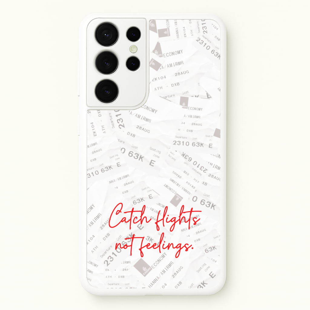 Catch Flights Not Feelings Collage - Hot Girl Summer Phone Case for Galaxy S21 Ultra