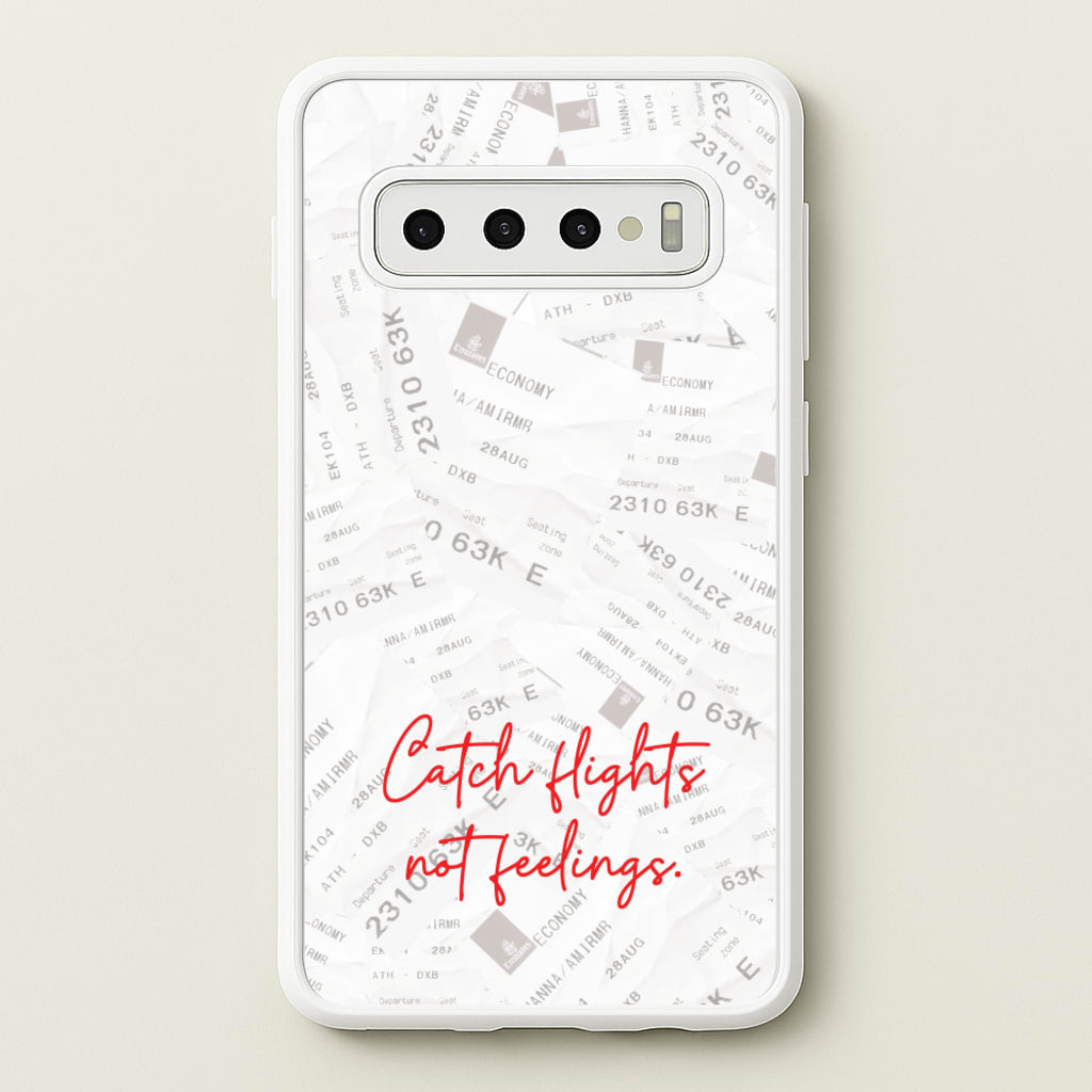 Catch Flights Not Feelings Collage - Hot Girl Summer Phone Case for Galaxy S10 Plus