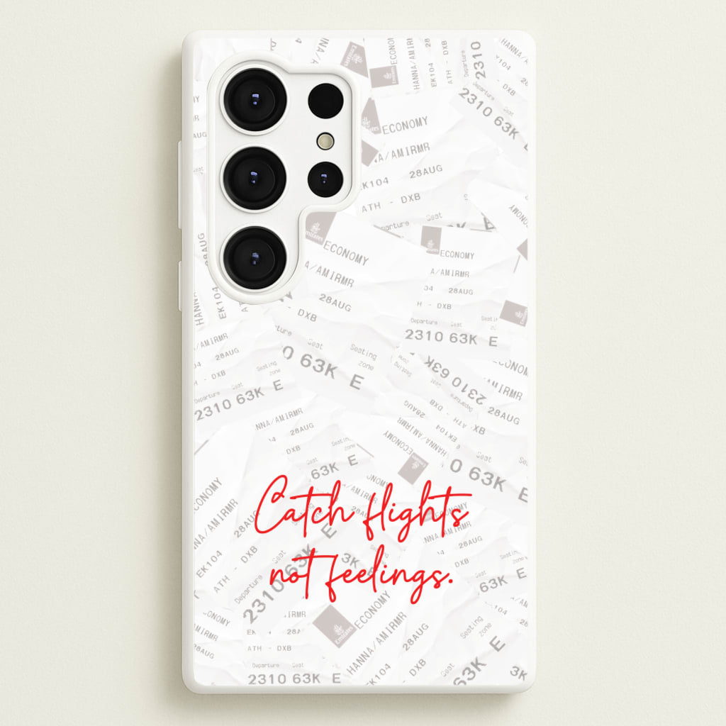 Catch Flights Not Feelings Collage - Hot Girl Summer Phone Case for Galaxy S25 Ultra