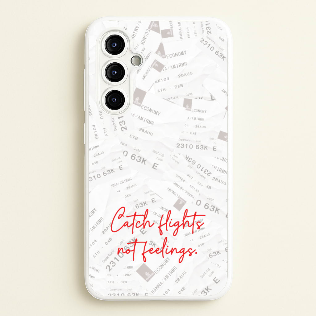 Catch Flights Not Feelings Collage - Hot Girl Summer Phone Case for Galaxy A54