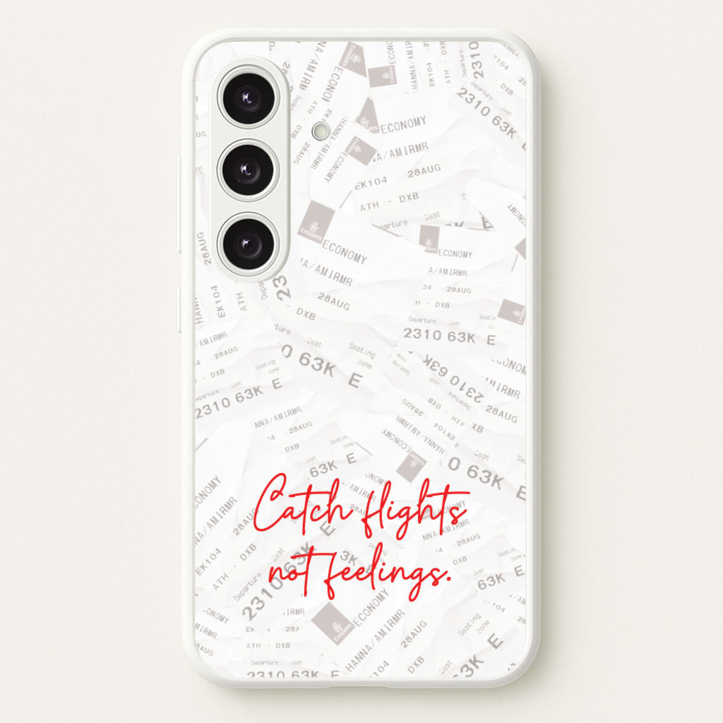 Catch Flights Not Feelings Collage - Hot Girl Summer Phone Case for Galaxy S24 Plus