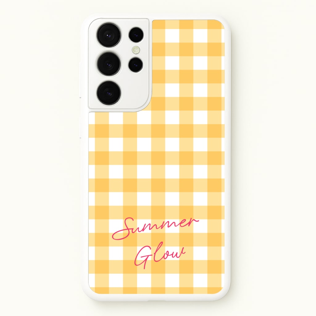 Tartan Summer Glow - Hot Girl Summer Phone Case for Galaxy S21 Ultra
