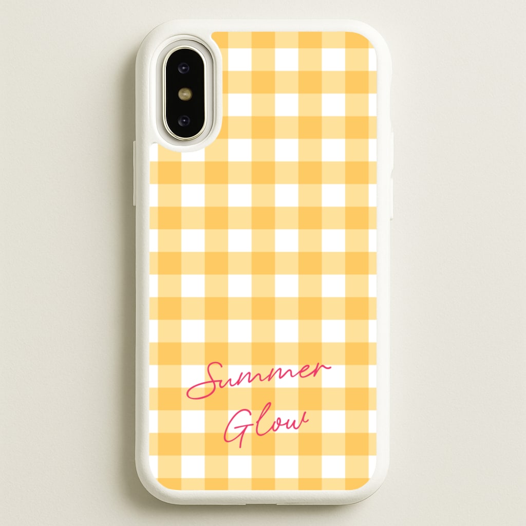 Tartan Summer Glow - Hot Girl Summer Phone Case for iPhone X / XS