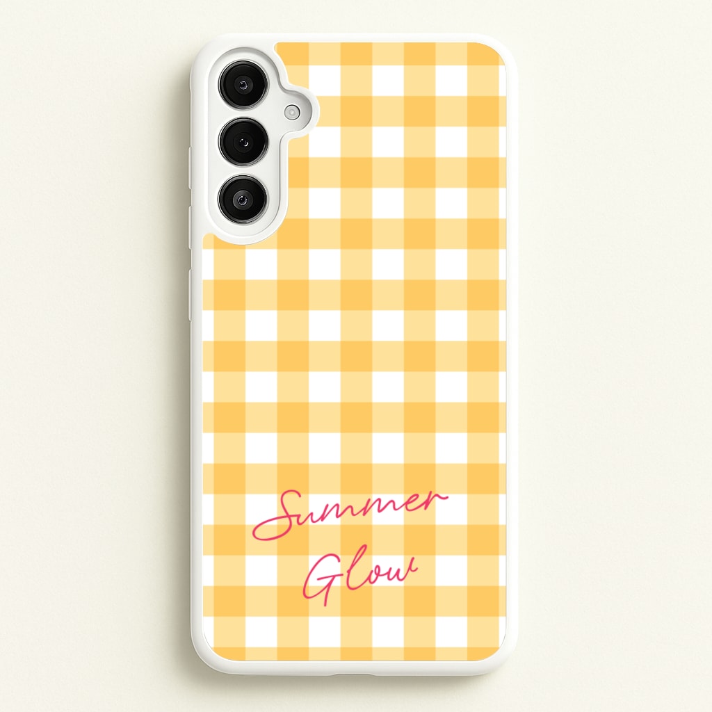 Tartan Summer Glow - Hot Girl Summer Phone Case for Galaxy A36