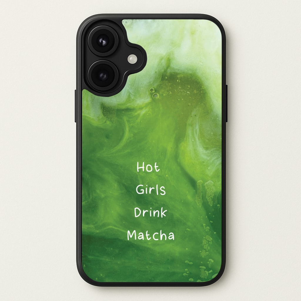 Hot Girls Drink Matcha Phone Case for iPhone 17