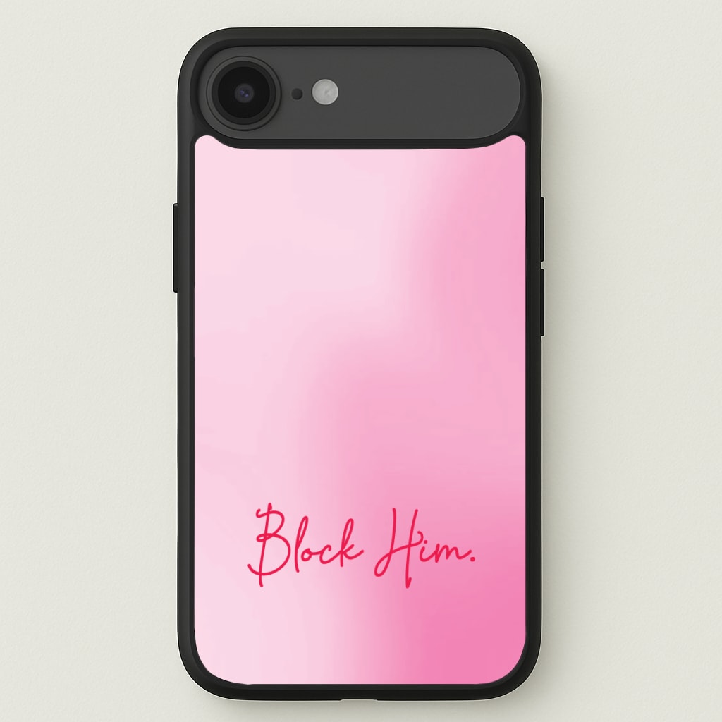 Block Him Pink Gradient Phone Case for iPhone 17 Air