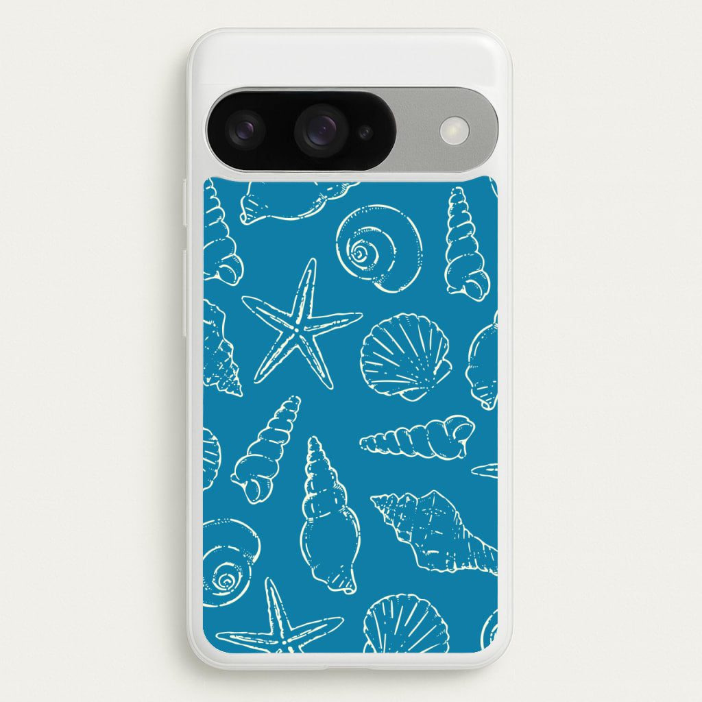 Sketched Shells Pattern Phone Case for Google Pixel 10 / 10 Pro