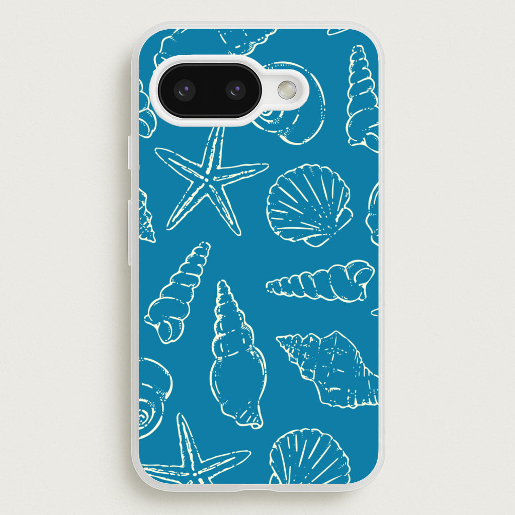Sketched Shells Pattern - Hot Girl Summer Phone Case for Google Pixel 9a