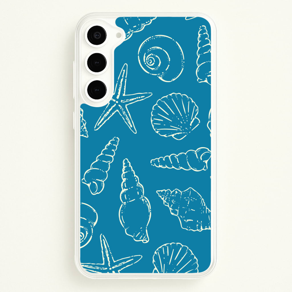 Sketched Shells Pattern - Hot Girl Summer Phone Case for Galaxy S23 Plus