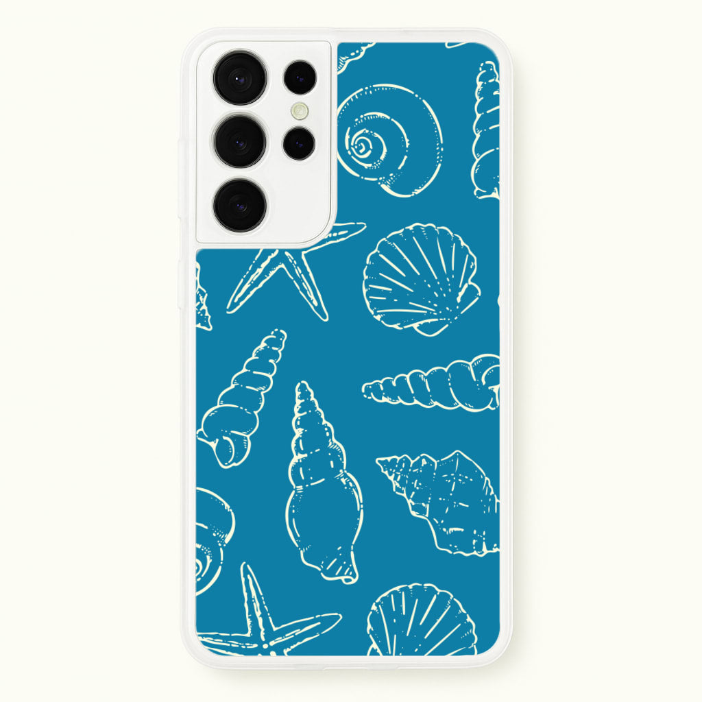 Sketched Shells Pattern  - Hot Girl Summer Phone Case for Galaxy S21 Ultra