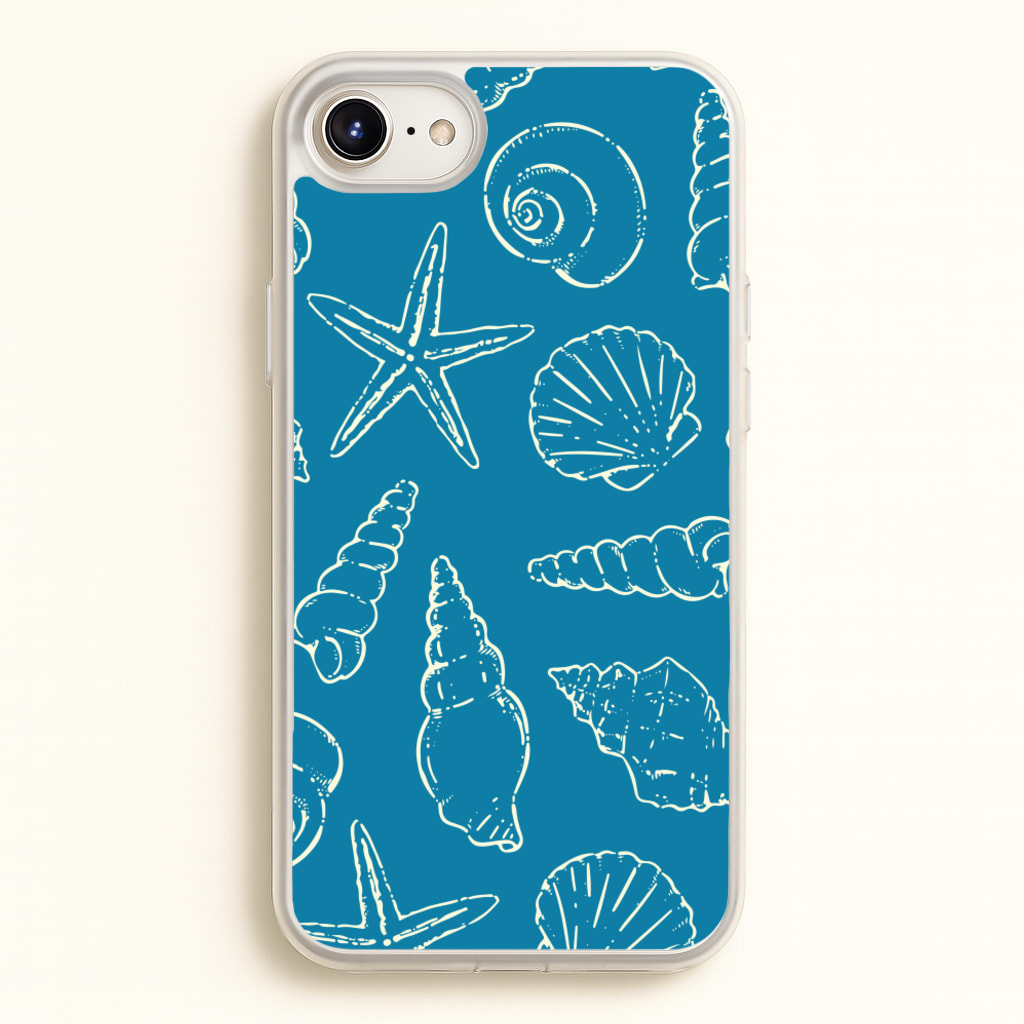 Sketched Shells Pattern - Hot Girl Summer Phone Case for iPhone 6 / 7 / 8 / SE
