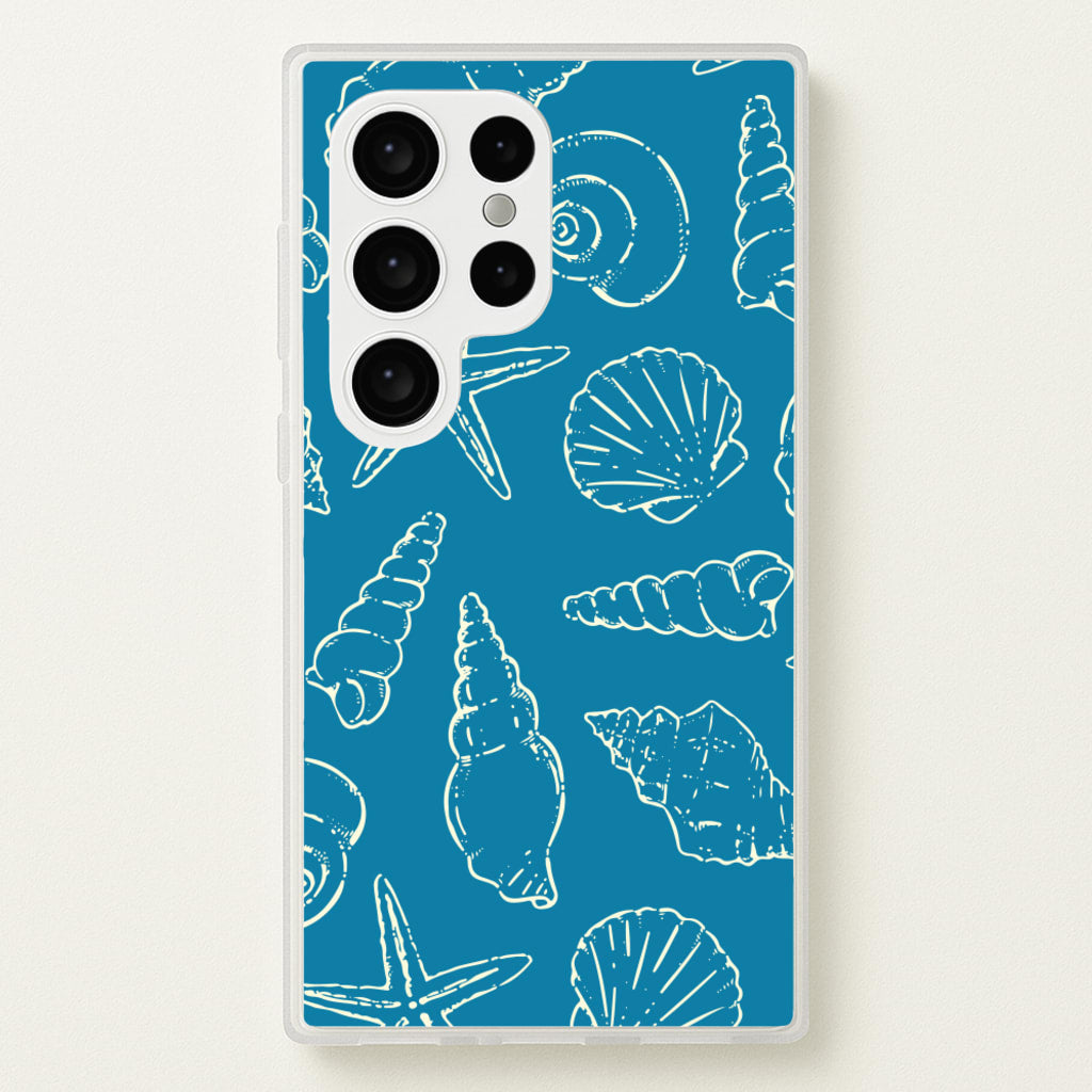 Sketched Shells Pattern - Hot Girl Summer Phone Case for Galaxy S24 Ultra