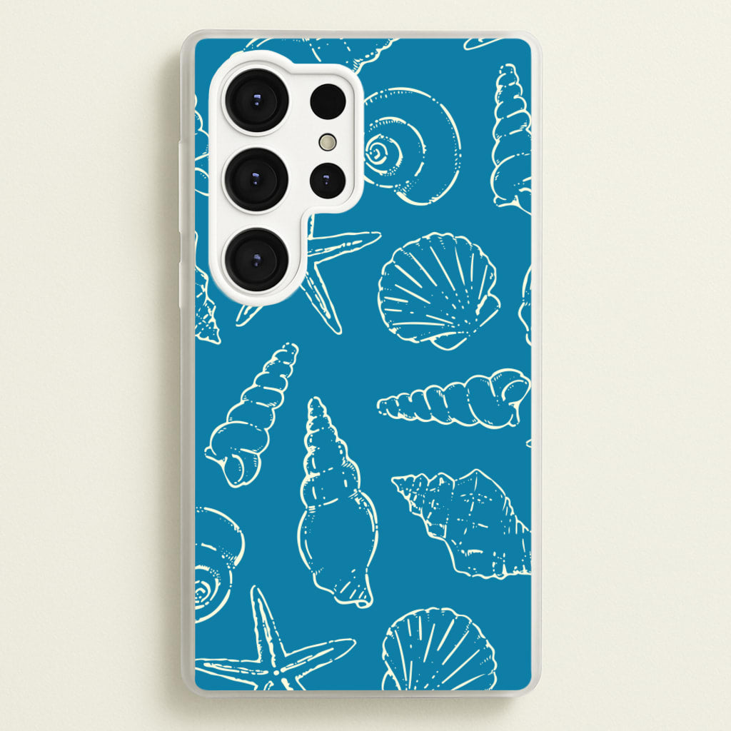 Sketched Shells Pattern - Hot Girl Summer Phone Case for Galaxy S25 Ultra