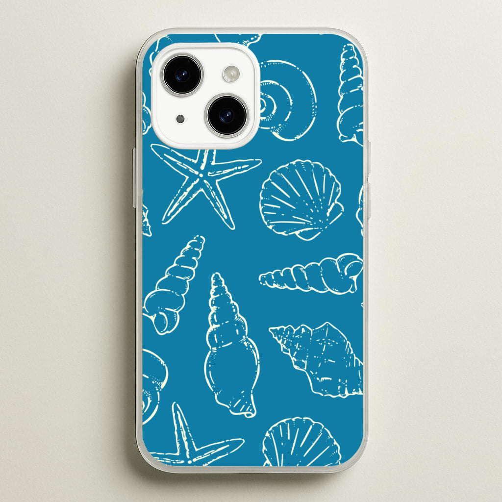 Sketched Shells Pattern - Hot Girl Summer Phone Case for iPhone 15 Plus
