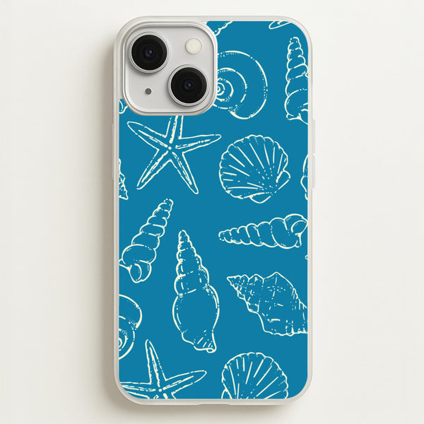 Sketched Shells Pattern - Hot Girl Summer Phone Case for iPhone 13 Mini