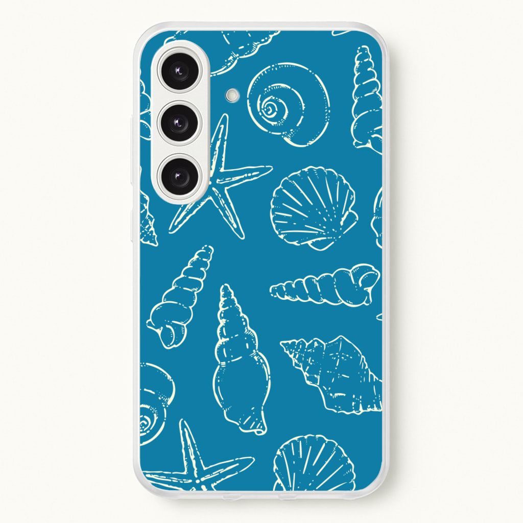 Sketched Shells Pattern - Hot Girl Summer Phone Case for Galaxy S25