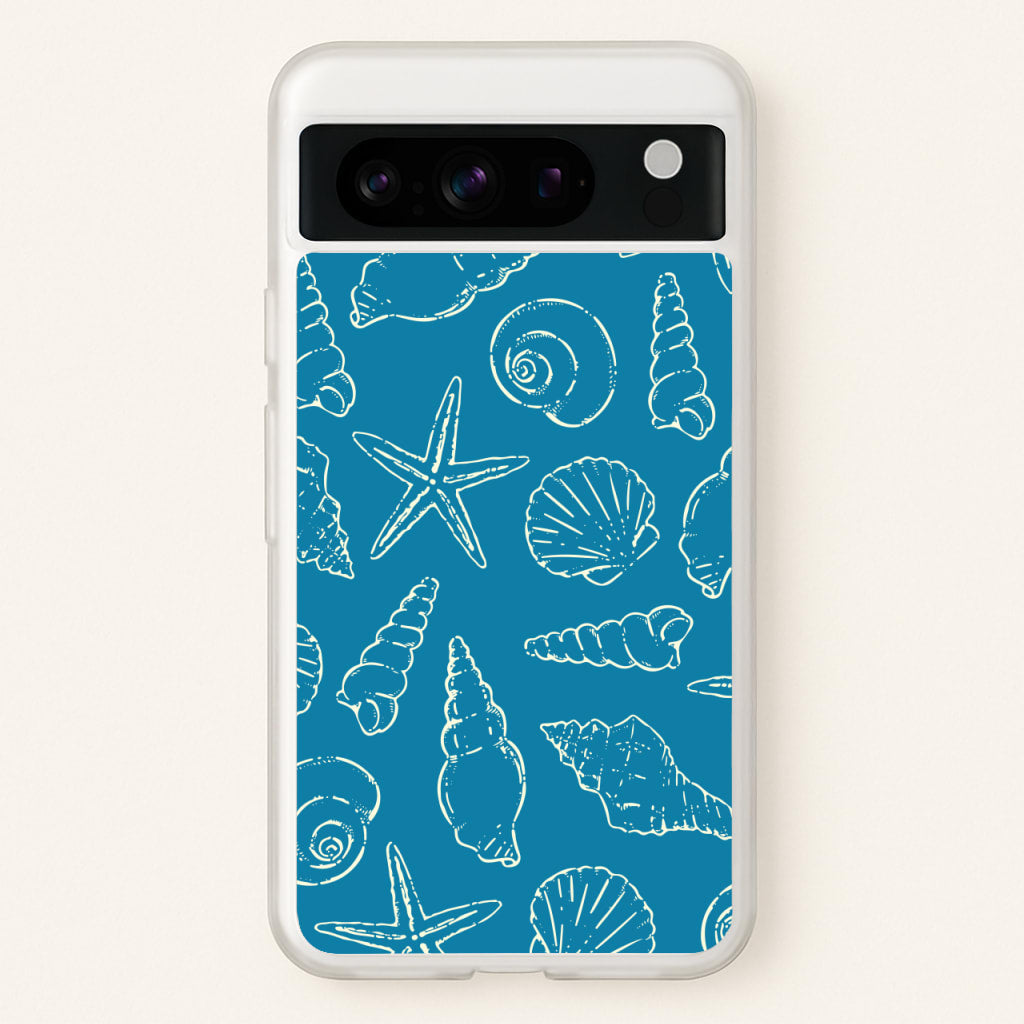 Sketched Shells Pattern - Hot Girl Summer Phone Case for Google Pixel 8 Pro